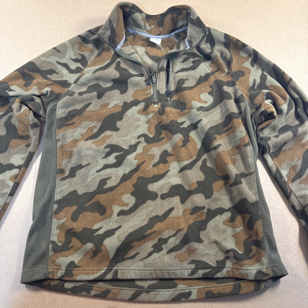 Vintage Starter Camo Quarter Zip Fleece Mens Medium Y2K Camouflage Hunting XL